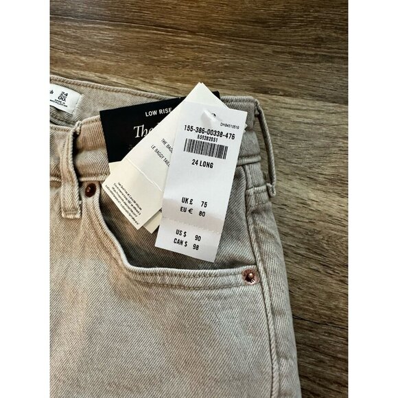 Abercrombie NWT The Baggy Low Rise Curve Love in Chai Gray Tan Size 00 LONG - Picture 5 of 9